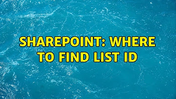 Sharepoint: Where to find List ID