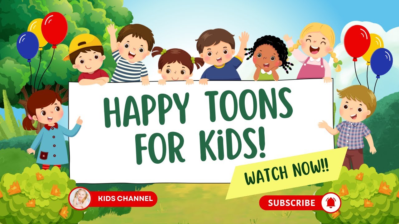 welcome to Happytoons for kids,🔤 ABCs & phonics🔢 Numbers & counting🎨Colors & shapes Animals & sounds