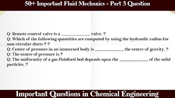 MCQ Questions Fluid Mechanics - Part 3 with Answers