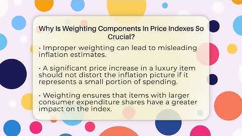 Why Is Weighting Components In Price Indexes So Crucial? - Inflation Insight Channel