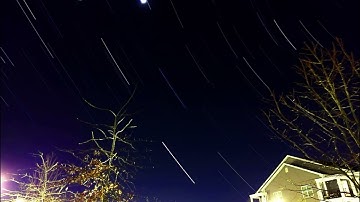 Star Trails with plenty of light pollution