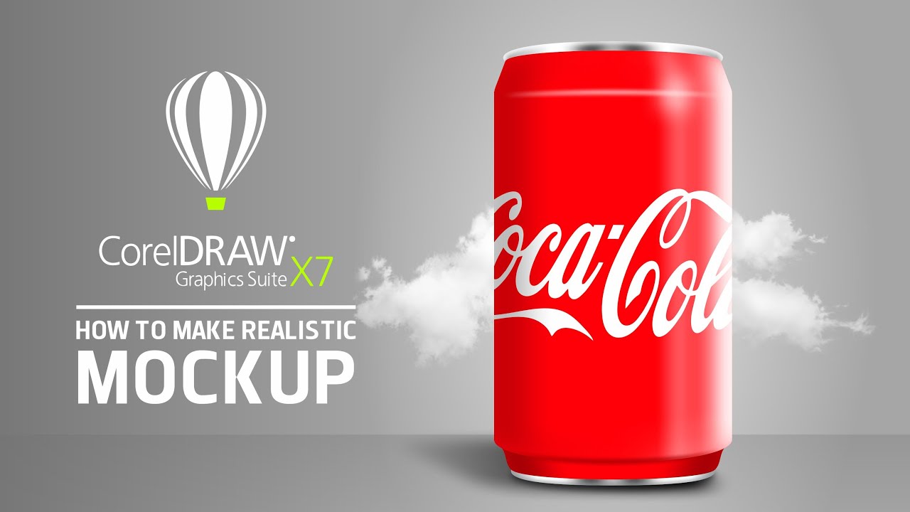 create a mockup in corel draw | soda can mockup | mockup design tutorial | موک اپ