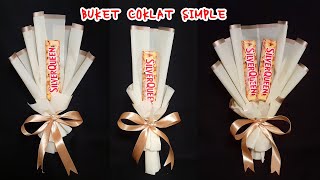 Cara Membuat Buket Coklat Simple | Buket SILVERQUEEN | Buket Mini Hemat Kertas