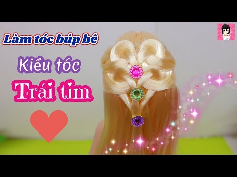 Làm kiểu tóc trái tim đơn giản cho búp bê / Barbie Hair - Barbie Hairstyle Tutorial / Ami DIY