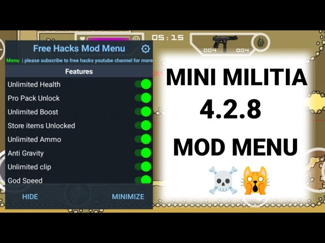 Mini militia 4.2.8 mod menu