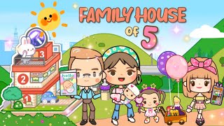 Miga World BIG FAMILY OF 5 HOUSE DESIGN 💖🛋️ |family house DECORATIONS| Miga town |tocaboca