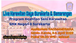 Live Karawitan Gaya Surakarta & Semarangan, SMK 8 Surakarta, 3 April 2023