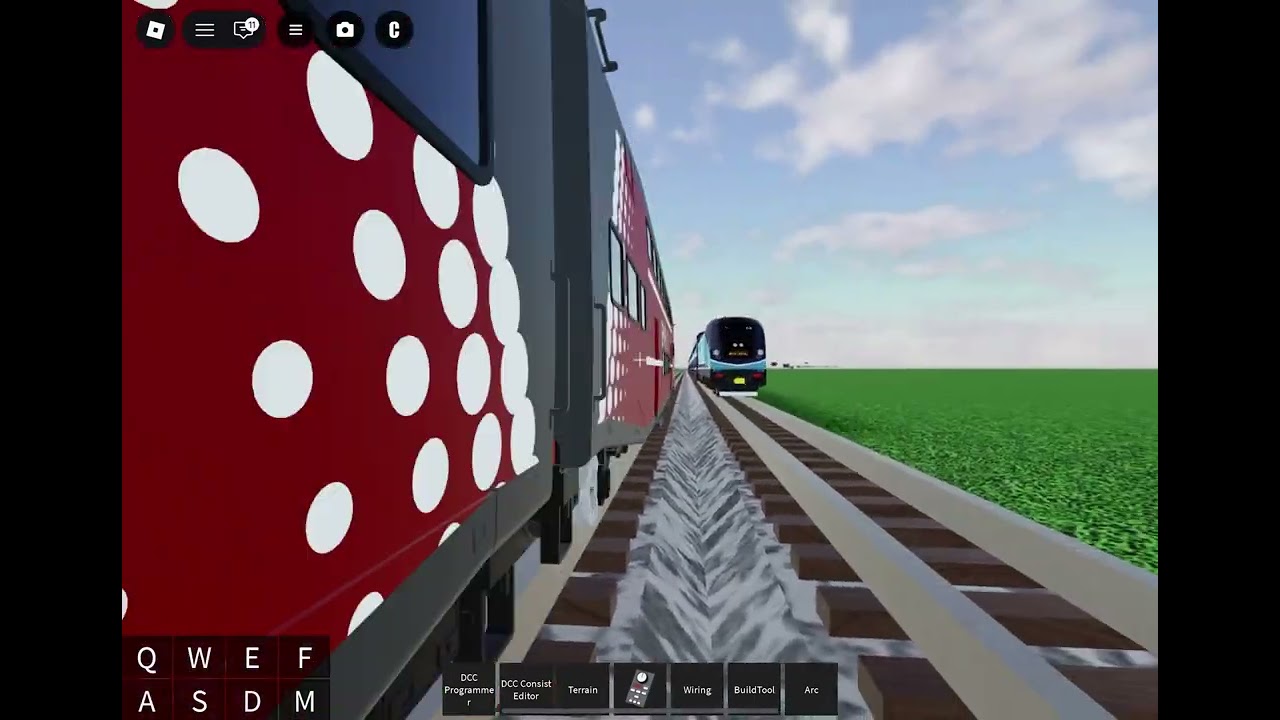 Train race in Ro scale sandbox 