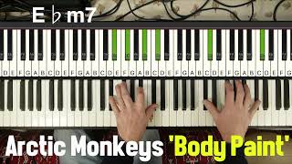'Body Paint' piano play-along with original track Arctic Monkeys