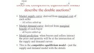 INTERPRETING DOUBLE AUCTION MARKETS