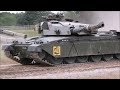Challenger I Tank and (briefly) a Warrior IFV variant running at TANKFEST 2024