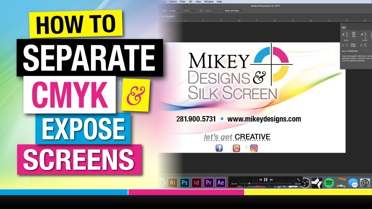 How to Separate your CMYK Process Art and Expose Screens