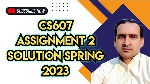 CS607 Assignment 2 Solution Spring 2023