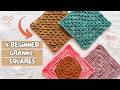 Master These FOUR Granny Square Patterns [CROCHET 101]