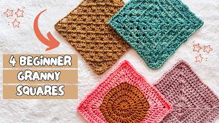 Master These FOUR Granny Square Patterns [CROCHET 101]