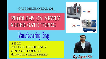 GATE PROBLEMS ON BLU , PULSE FREQUENCY & WORK TABLE SPEED II PART 2 II NC & CNC MACHINES II AYAZ SIR