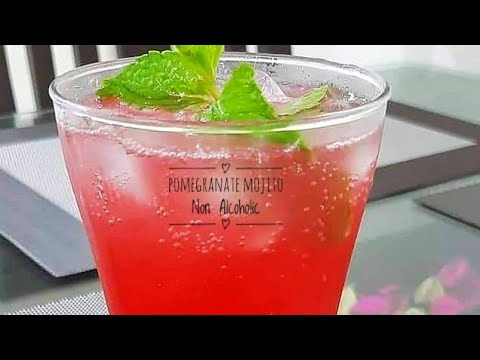 pomegranate-mojito---non-alcoholic-|-pomegranate-mojito-|-refreshing-summer-drink-|-mojito-recipe