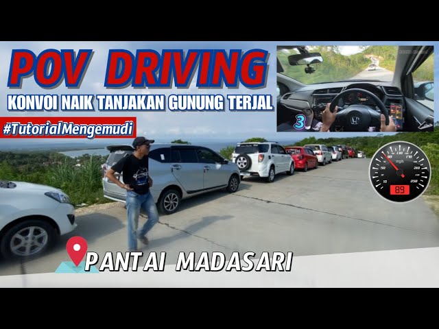 POV DRIVING KONVOI NANJAK TERJAL RUTE BUKIT PANTAI MADASARI | Tutorial Mengemudi Mobil Manual class=