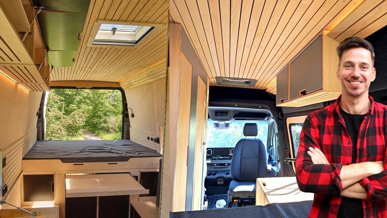 5,26m Wohnmobil XL Bad und Dusche! Junger Berliner baut XS-Sprinter Wohnmobile auch zum Selberbauen