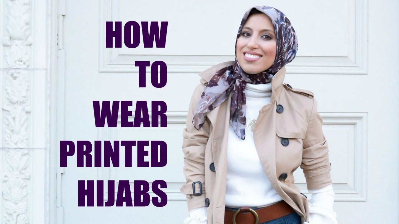 How to Wear Printed Hijabs - YouTube