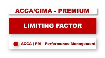 ACCA F5  C3 Limiting Factor | #acca #f5 #performance #management