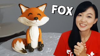 How to Make Fondant Fox | Fondant Fox | fox cake | woodland cake