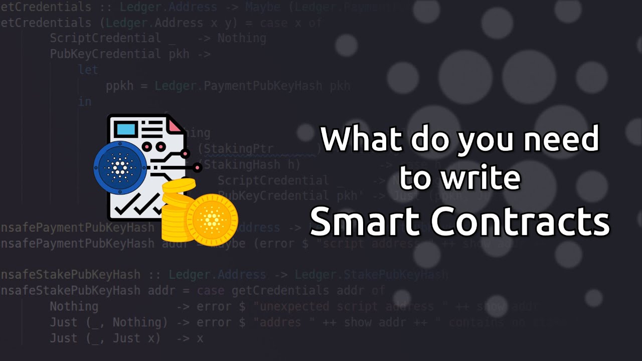 What do you need to write Smart Contracts on Cardano? - YouTube