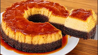 Receta de PASTEL CHOCOFLAN SIN HORNO (pastel imposible) 