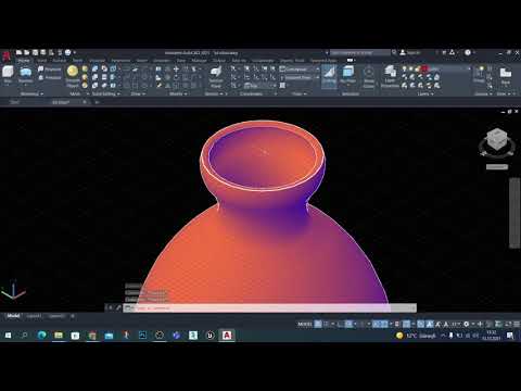 AutoCAD 3D: Revolve Komutu (Sütun, Kadeh, Korkuluk, Vazo, Alem Modelleme) Malzeme (Texture) Atama