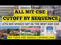 Nit cse cutoff  all nit cse cutoff by ranking  cse preferances  for jossa counselling  jossa