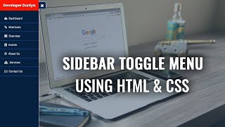 Sidebar Toggle Menu Using Html & Css | How To Create A Animated Sidebar Menu Using | Responsive Menu