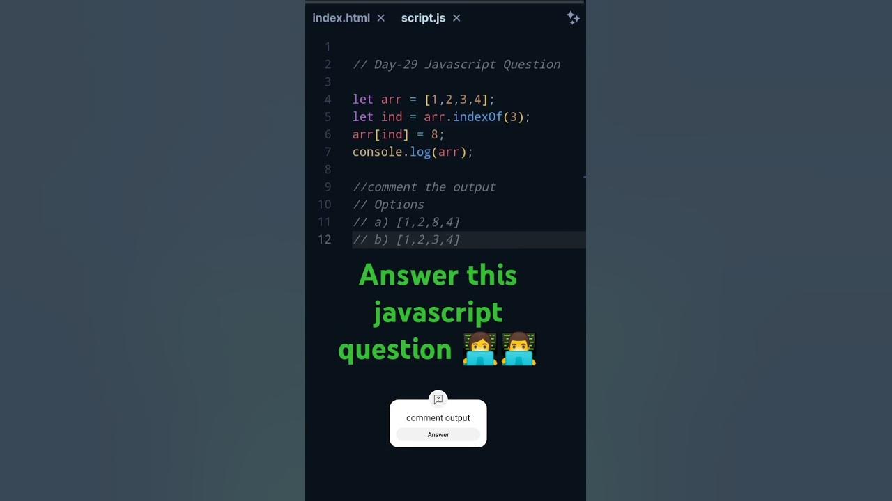 Day-29 Javascript question #javascript #javascriptlearning # ...