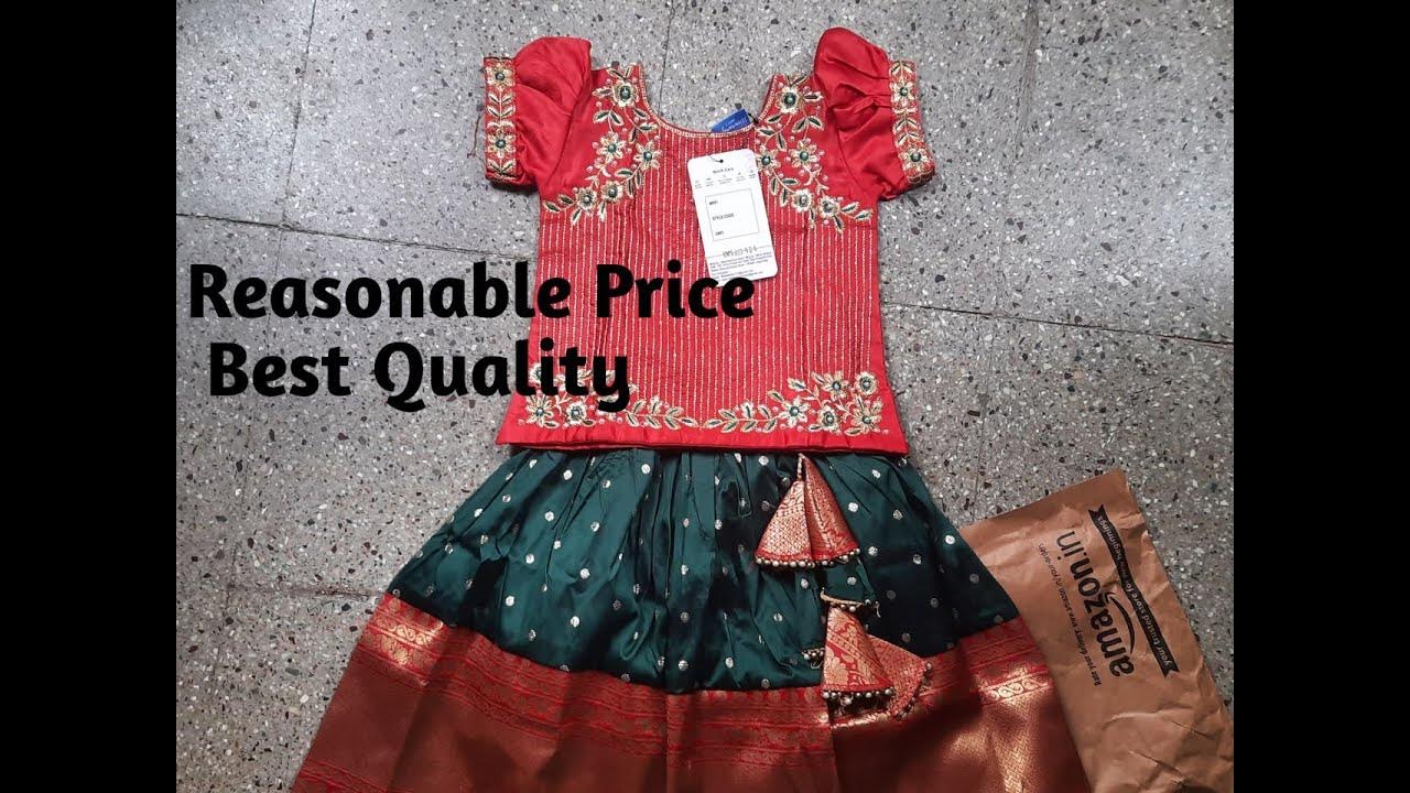 Amazon kids dress lengha blouse pattu pavadai best 👌 traditional