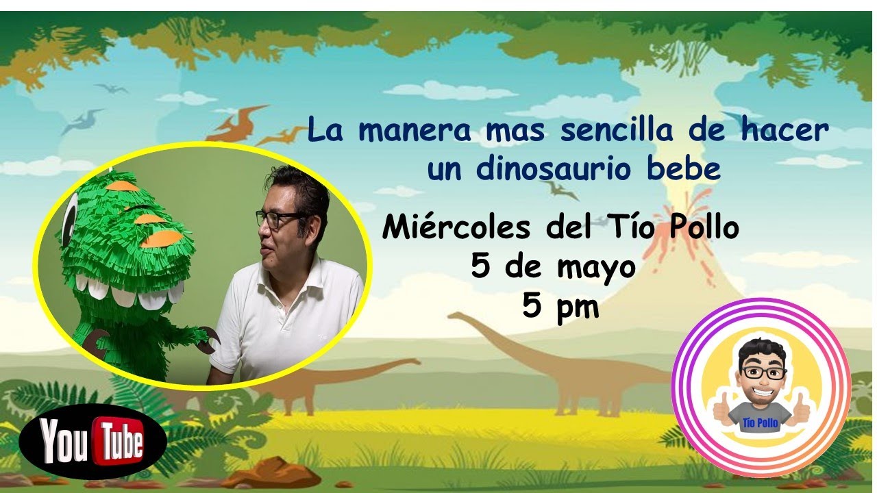 Tutorial de piñata de dinosaurio infantil