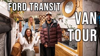 Ford Transit Camper Van Tour With A Unique Layout and Built for Winter Van Life