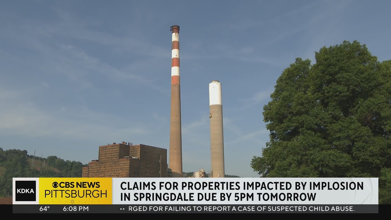Claims due by Friday from smokestack impolsion