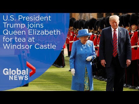 Queen Elizabeth welcomes President Trump to Windsor Castle