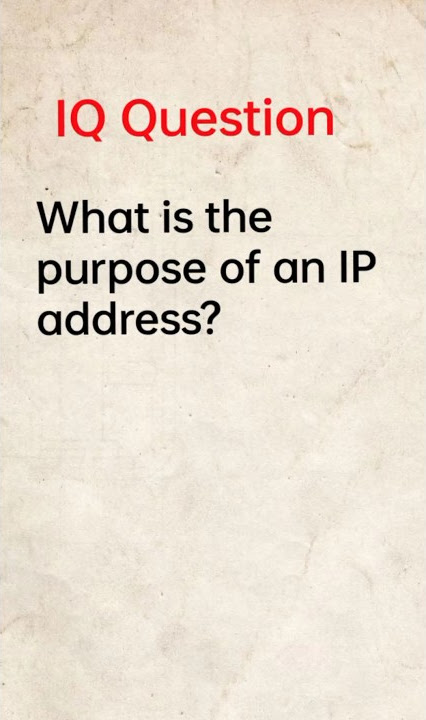 What is the purpose of an IP  address? #ip #gk #quiz #riddle #viral #shorts
