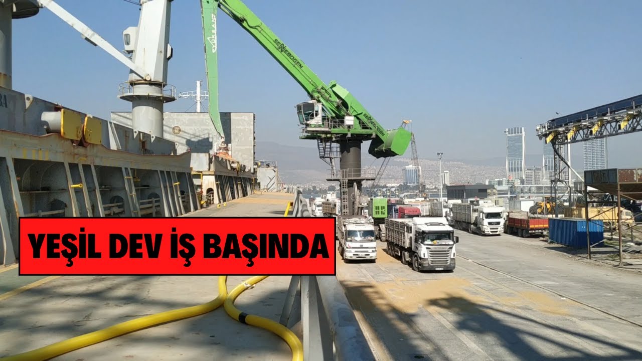 GEMİ BOŞALTMA OPERASYONU - SHIP UNLOADING OPERATION ( SENNEBOGEN 880
