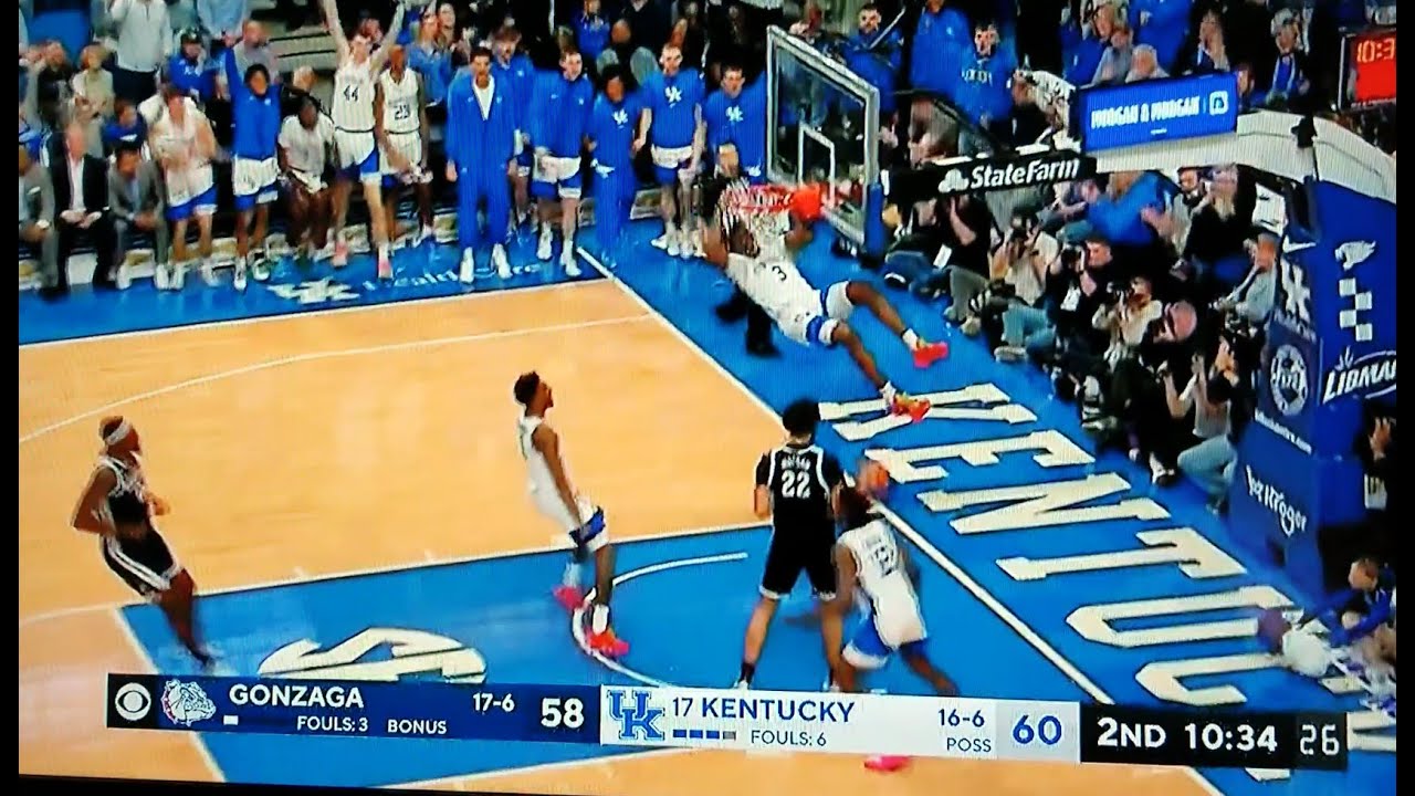 Kentucky Makes Incredible Lob but Gonzaga Matches Play with NoLook