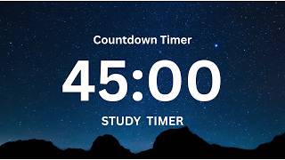 45 Minute Timer ⭐ Study Timer with Stars Background (No Music)