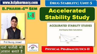 Accelerated Stability Study Testing || Drug Stability  L-8 Unit-5 || Physical Pharmaceutics-II