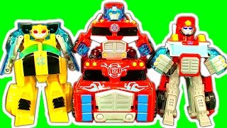 Transformers Optimus Prime Rescue Bots Vs Dinosaur Train Attack