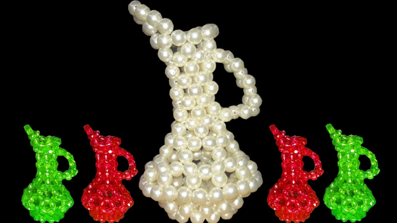 How To Make Crystal Beaded Pot | Crystal Showpiece/Centerpiece For Decoration | Crystal Beads Craft