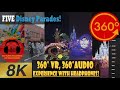 Disney Parade Compilation, Immersive VR [8K 360 | 360 Audio]