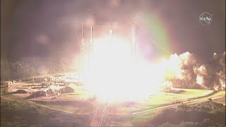 Rocket launch seen over Charlotte skyline