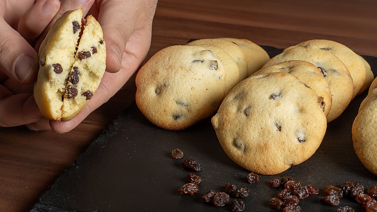So Easy So Simple and Soft Raisin Cookies (persian style)