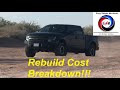 Cost for Copart Ford F150 SVT Raptor Rebuild