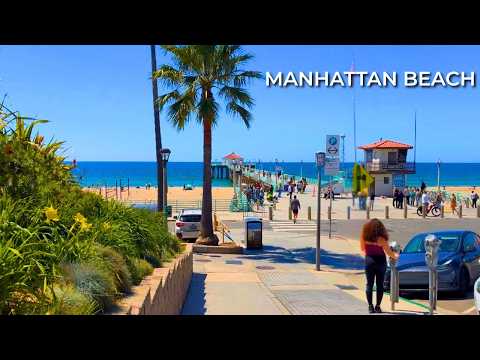 The Perfect Manhattan Beach Walk 🇺🇸 Sunlit Esplanade & Ocean Views | 30 Min 4K