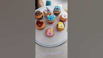 Asmr 🌈 BTS with cupcake🌈 #koreanboyband #bt21bts #shorts #satisfyingvideo